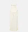 David Koma Taffeta And Tulle Lace-trimmed Gown In White
