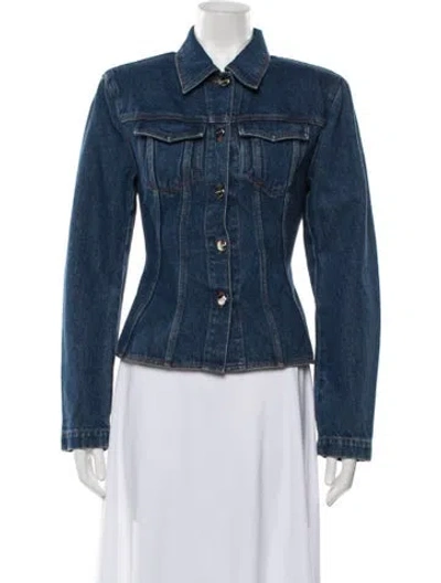 Pre-owned David Koma Denim Jacket W/ Tags In Blue
