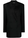 David Koma 'tailored Tuxedo' Blazer With Structured Shoulders In Black