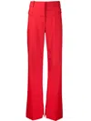 David Koma Double-waistband Wide-leg Trousers In Red