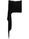 David Koma Draped Asymmetric Mini Skirt In Schwarz