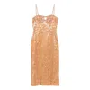 David Koma Stylish Sequin Mini Dress With Cut-out Detail And Shoulder Straps In Brown