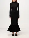 David Koma Mermaid Dress With Long Sleeves And High Neck In Schwarz