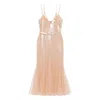 David Koma Sequin-embellished Tulle Dress In Neutral