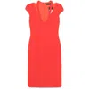 David Koma Cady Midi Dress In Orange