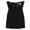 David Koma Sequin-embellished Strapless Dress In Black