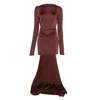 David Koma Dress In Brown