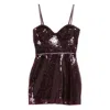 David Koma Sequin-embellished Sweetheart Mini Dress In Multi