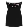 David Koma Sequin-embellished Strapless Dress In Black