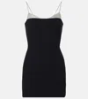 David Koma Embellished Cady Minidress In Black
