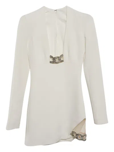 Pre-owned David Koma Embellished Crepe Mini Dress