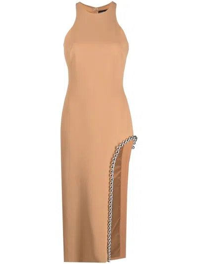 David Koma Embellished Sleeveless Maxi Dress In Neutrals