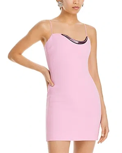 David Koma Embellished Tube Mini Dress In Soft Pink/pink