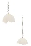 David Koma Feather Flower Asymmetric Earrings