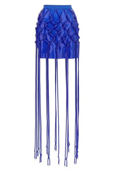 DAVID KOMA DAVID KOMA 'FISH NET LAYERED' SKIRT