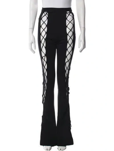 Pre-owned David Koma Flared Pants In Black