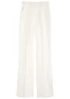 David Koma Flared Straight-leg Stretch-wool Trousers In Off White