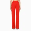 David Koma High-rise Flared Virgin Wool Pants In Red