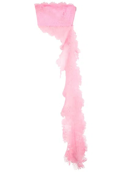 David Koma Floral Lace Top In Pink