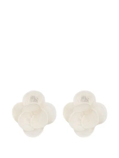 David Koma Flower Stud Earrings In Neutral