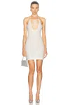 David Koma For Fwrd Beaded Dress In White