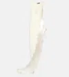 David Koma Fringed Asymmetric Gown In White