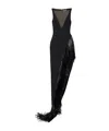 David Koma Fringed Asymmetric Cady Gown