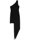 David Koma Fringed Mini Dress In Black