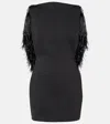 David Koma Fringed Minidress In Black