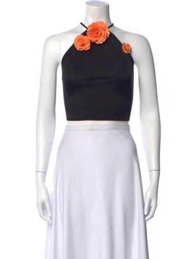 Pre-owned David Koma Halterneck Sleeveless Crop Top W/ Tags In White