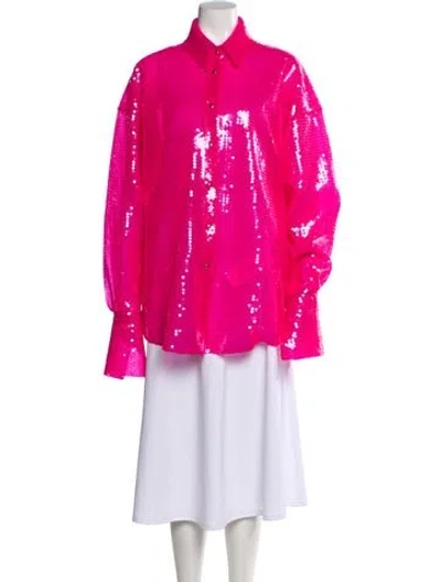 Pre-owned David Koma Jacket In Pink