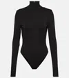 David Koma Jersey Bodysuit In Black