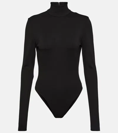 David Koma Jersey Bodysuit In Black