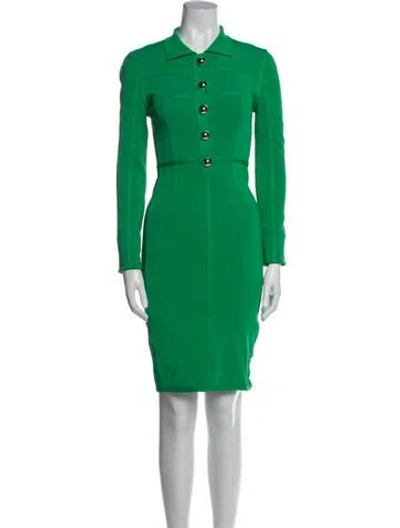 Pre-owned David Koma Knee-length Dress In Green