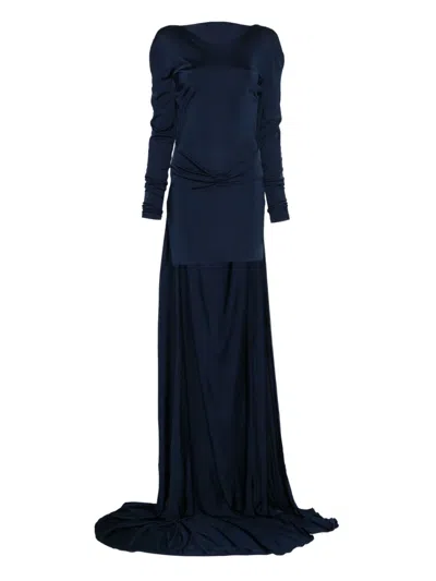 David Koma Knot-detail Dress In Blue