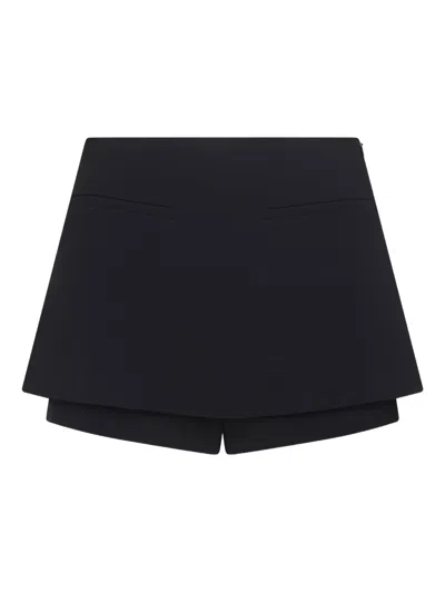 David Koma Layered Mini Skort In Black