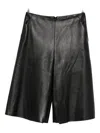 David Koma Leather Culottes In Black