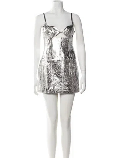 Pre-owned David Koma Leather Mini Dress