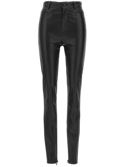 DAVID KOMA LEATHER-PANEL LEGGINGS