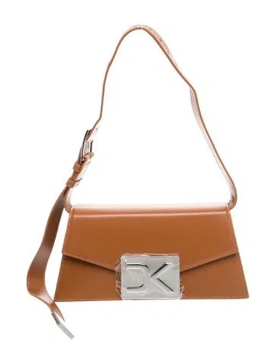 Pre-owned David Koma Leather Shoulder Bag In Brown