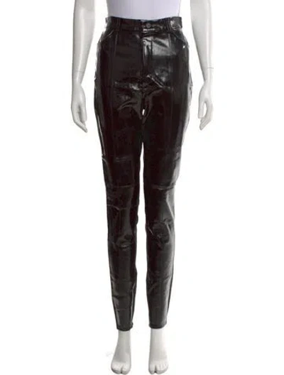 Pre-owned David Koma Leather Skinny Leg Pants W/ Tags In Multi