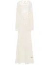 David Koma Light Beige Sequin Dress With Open Back