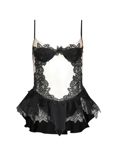 David Koma Lingerie Top In Black