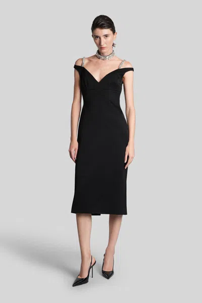 David Koma Long Dress In Black