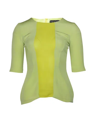 David Koma Long-sleeve Top In Green Polyester