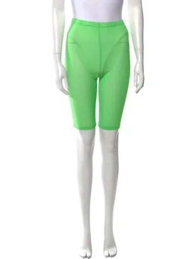 Pre-owned David Koma Mesh Knee-length Shorts W/ Tags In Green