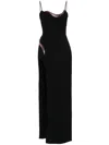 David Koma Metallic-appliqué Maxi Dress In Black