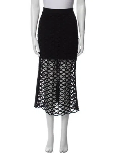 Pre-owned David Koma Midi Length Skirt In Black
