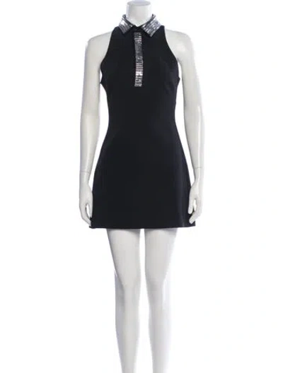 Pre-owned David Koma Mini Dress In Blue