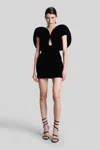 David Koma Mini Dress In Black Polyamide In Black